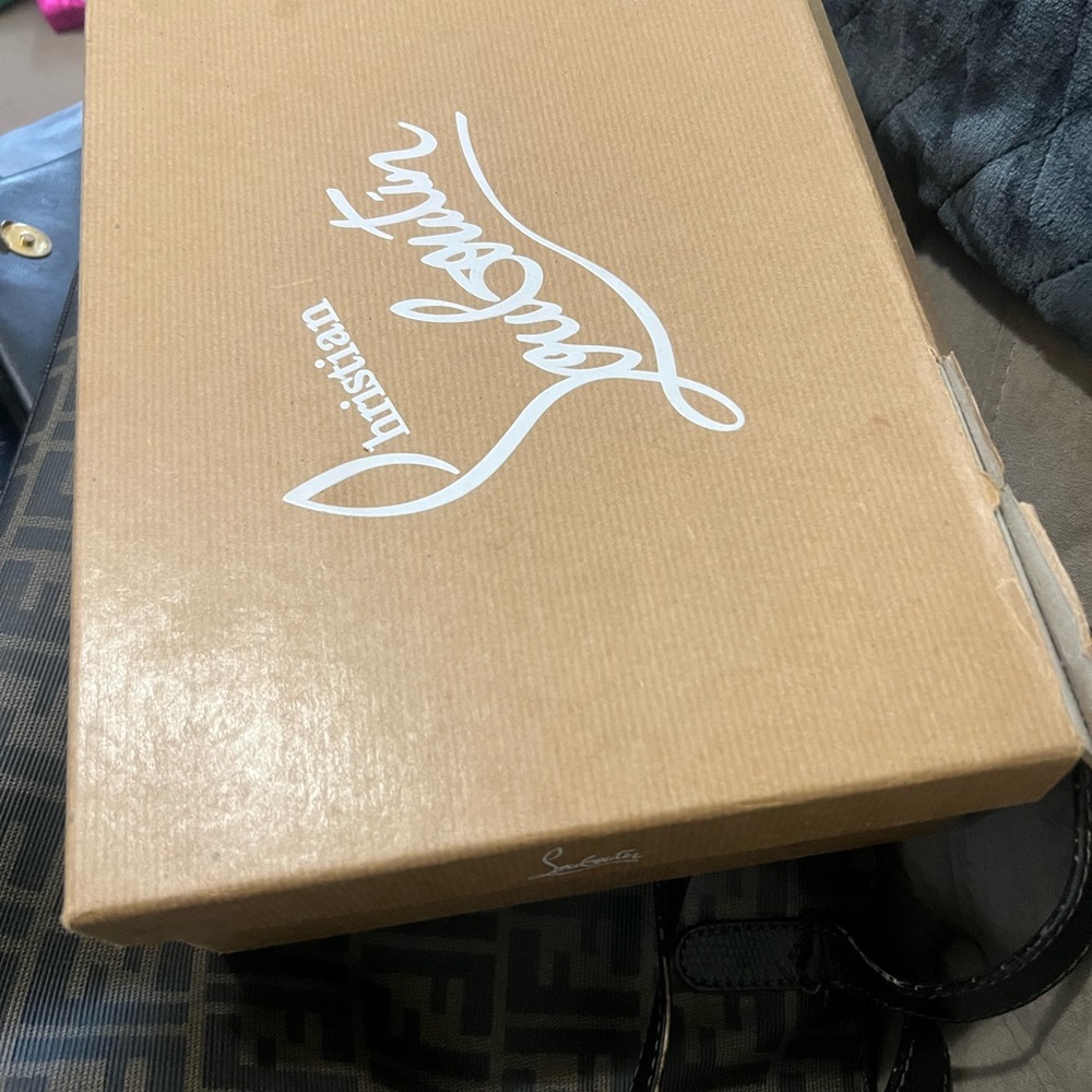 Christian Louboutin Tan Shoe Box with White Logo